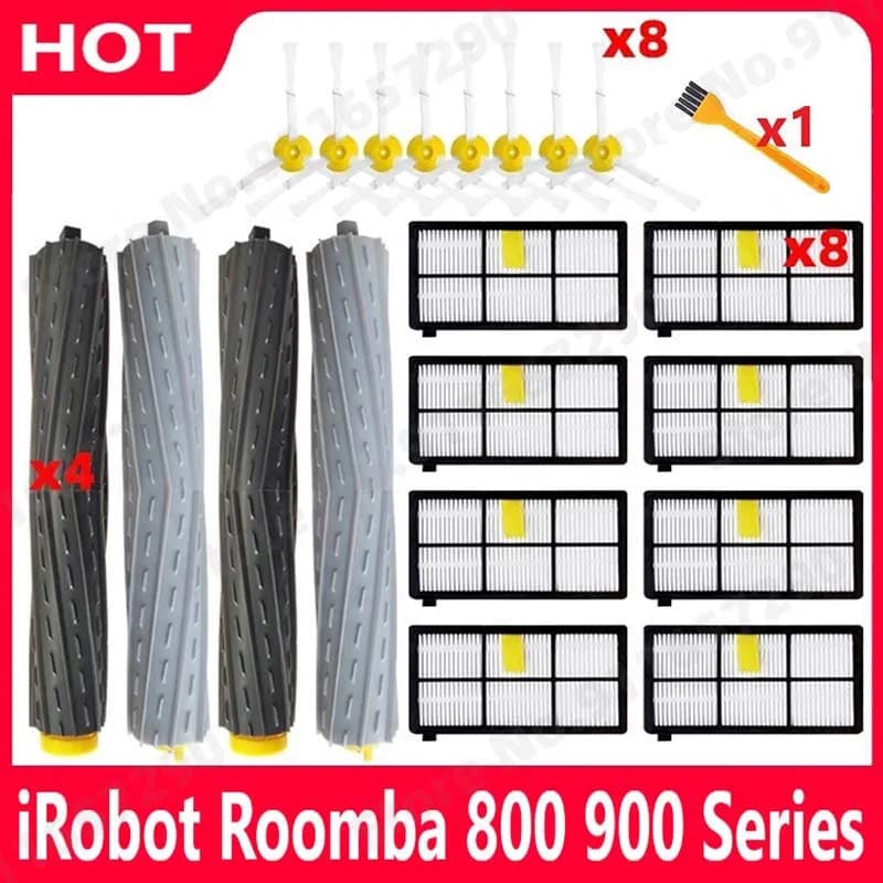 Filtre Hepa pour aspirateur Robot iRobot Roomba série 800 900 860 870 880 890 960 966 980, brosse la