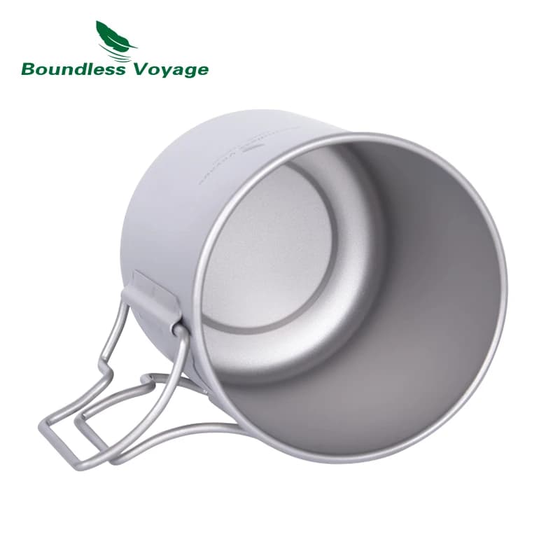 Tasse en titane de Voyage sans limites de 420 ml avec passoire et couvercle tasse à thé monocouche d