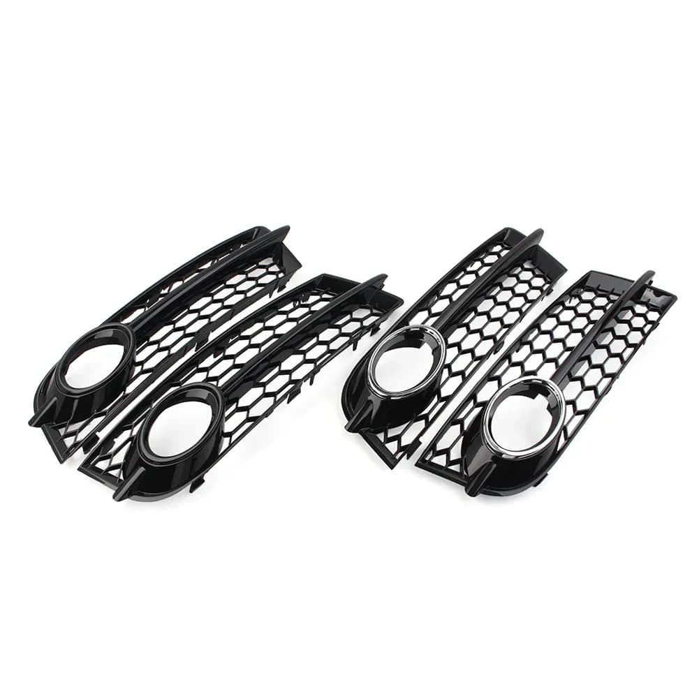 1 paire de calandre de phare antibrouillard de voiture noir brillant pour Audi TT 8J 2006 – 2014, co