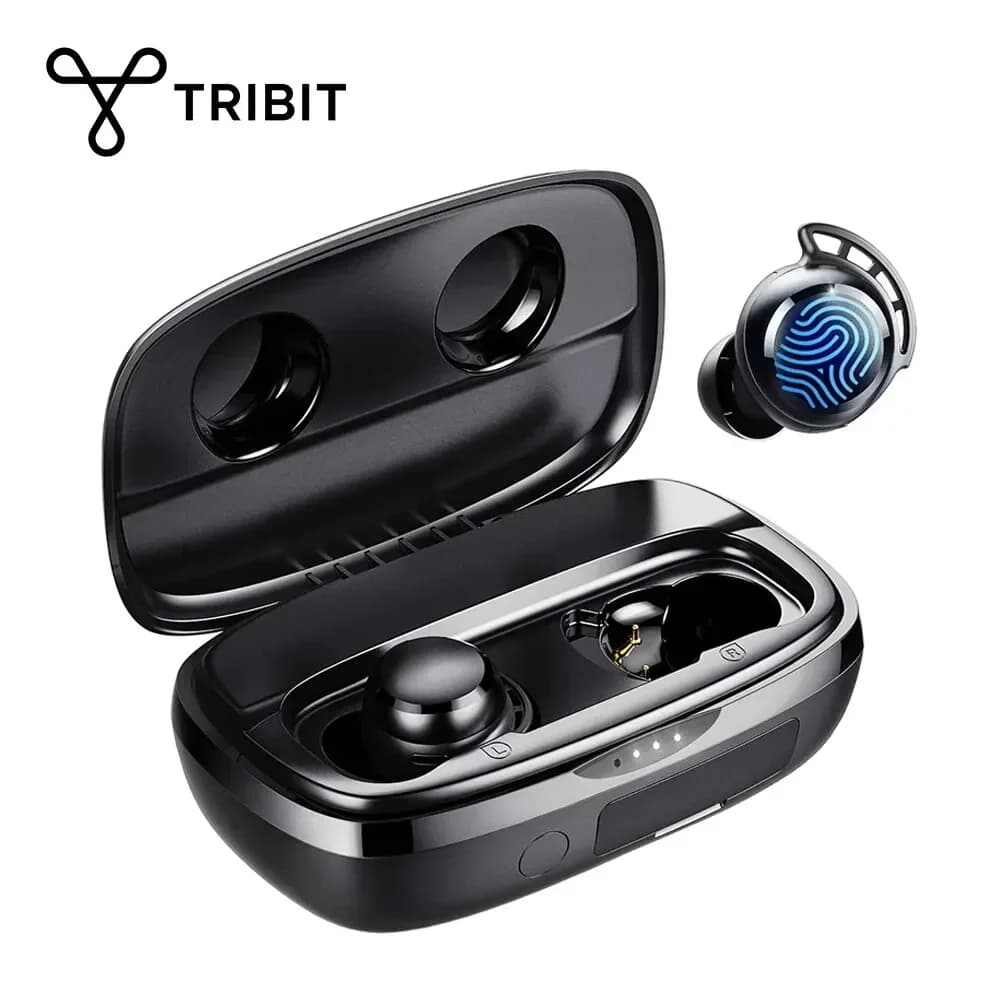 Écouteurs sans fil Bluetooth Tribit FlyBuds 3, 110 heures d'autonomie, étanchéité IPX8, BT 5.3, cont