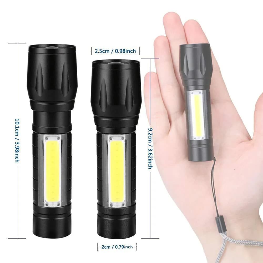 Lampe de poche LED Zoom Rechargeable Portable XP-G Q5, Mini lampe torche, lanterne, 3 Modes d'éclair