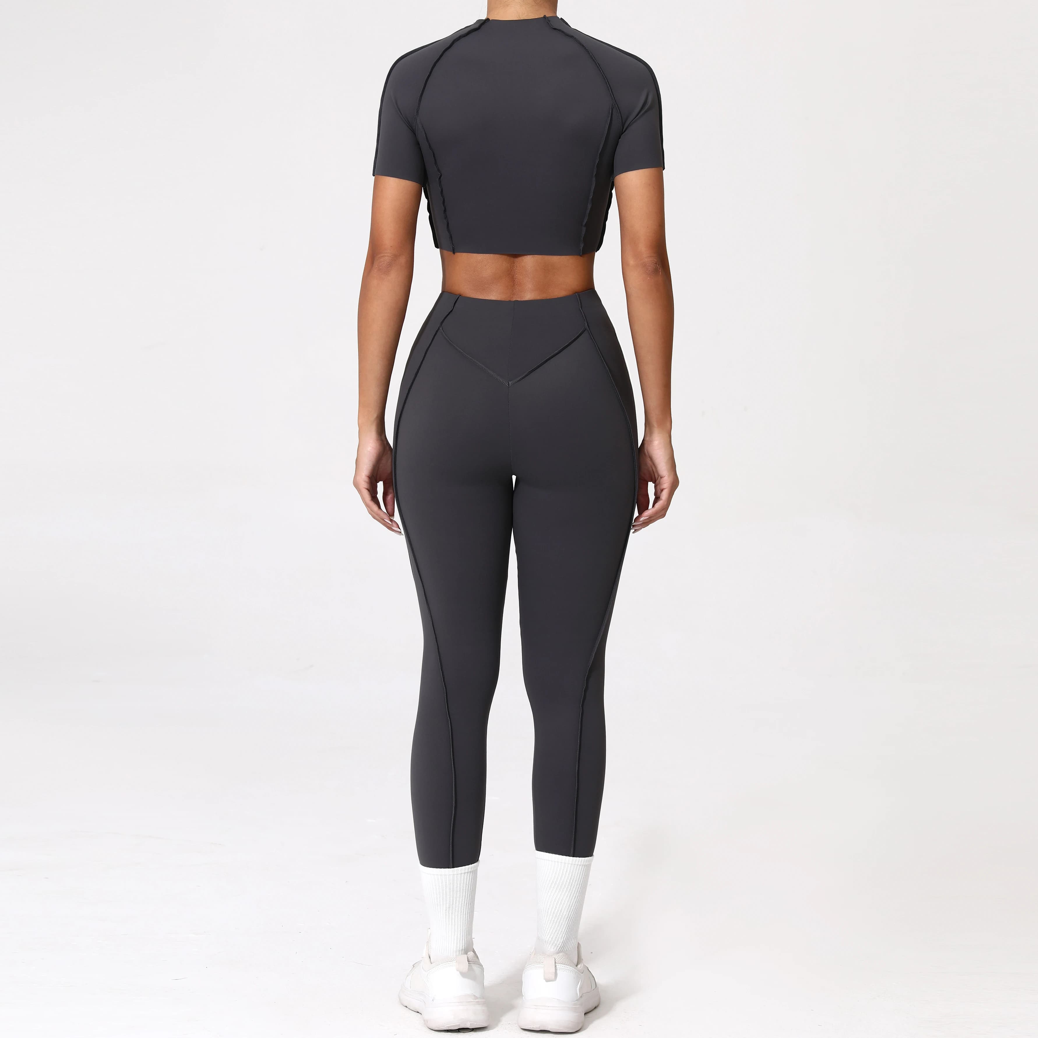 Costume de Yoga 2 pièces pour femmes, ensemble de sport à séchage rapide, survêtement pour course à 