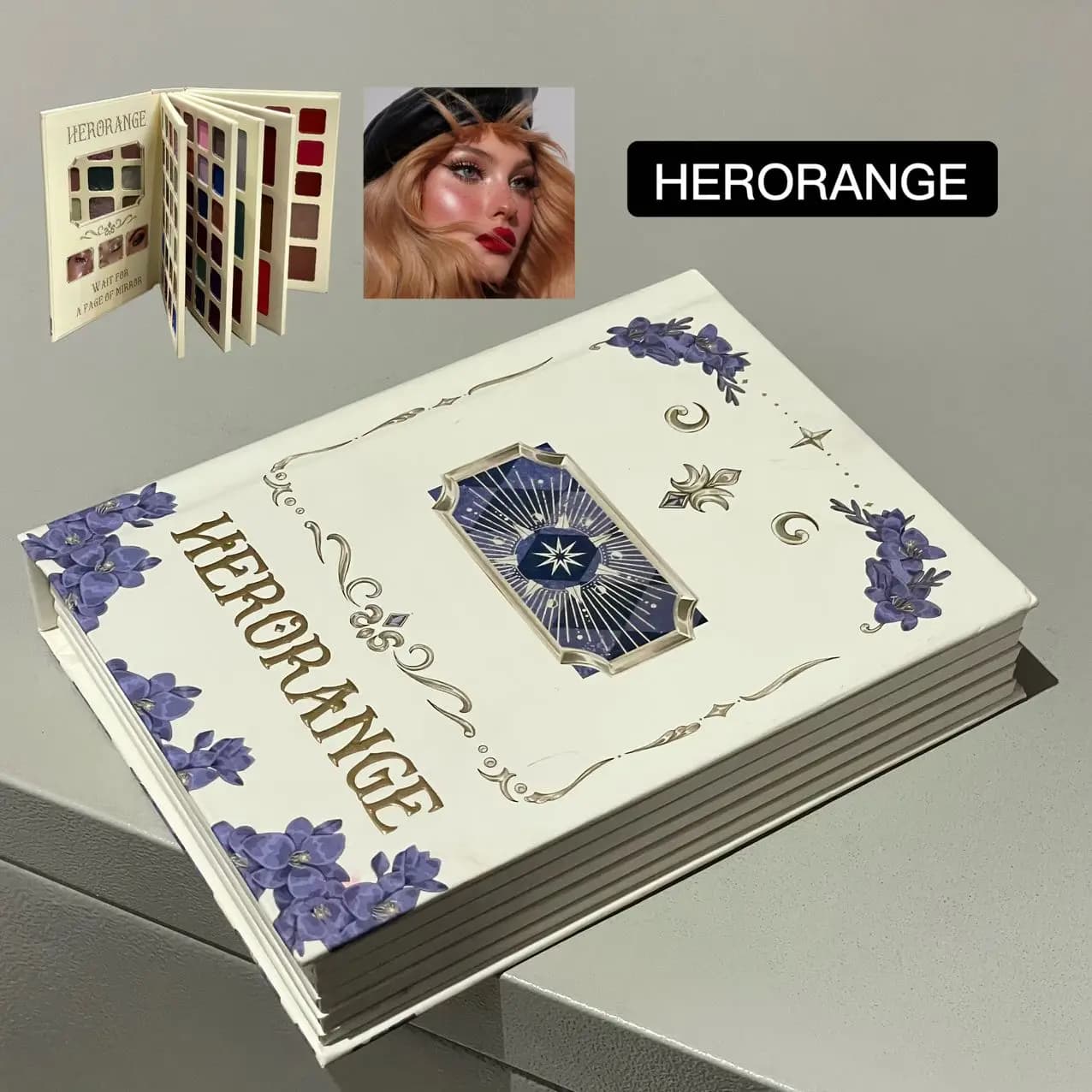 Palette de maquillage tout-en-un Herorange 78 couleurs, style livre, fards à paupières mats, scintil