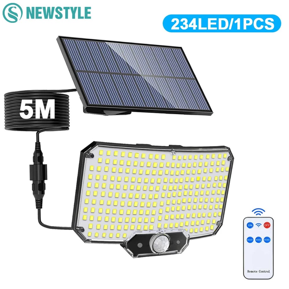 LED lumières de sécurité solaires capteur de mouvement extérieur 234/280/226LED projecteur IP65 étan