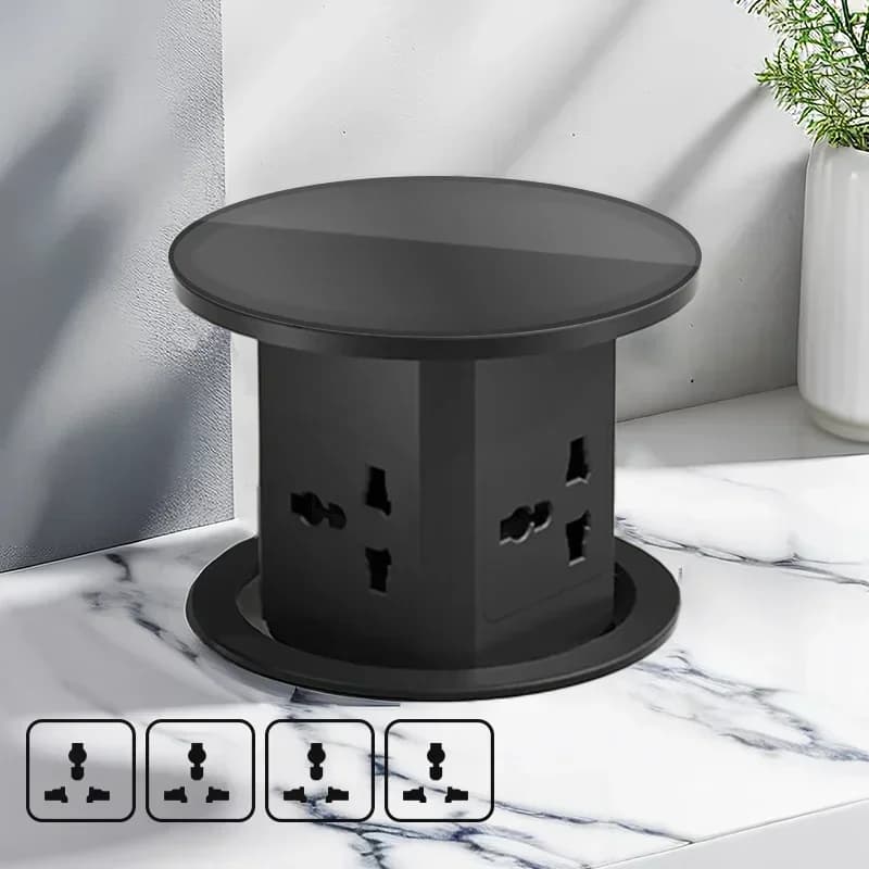 Tour de prises escamotable automatique, prise de courant escamotable avec USB Type C et charge sans 