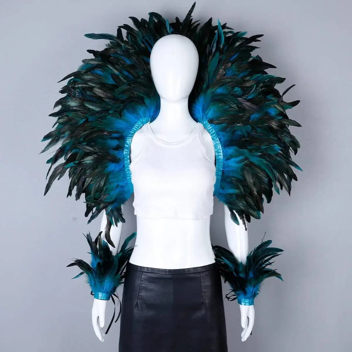 Punk Halloween boule masquée plume Punk carnaval fête ensemble nouvelle fête carnaval élégant femmes