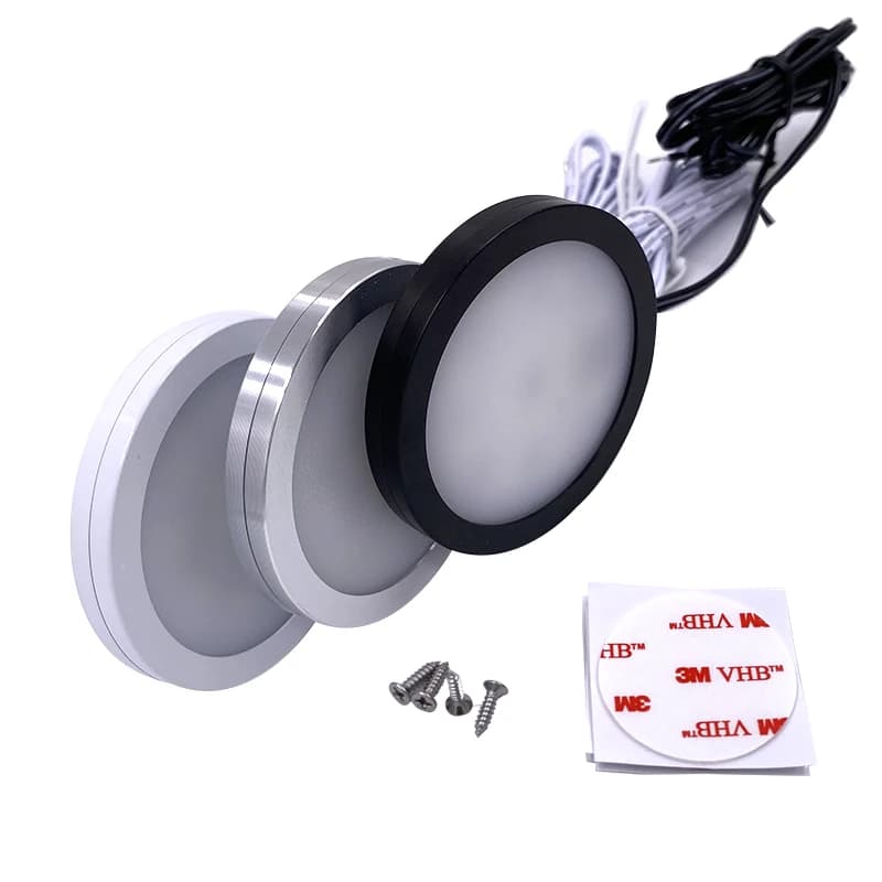 RGBW mince 3W projecteur Ultra-mince LED armoire Mini lampe 12V 24V bijoux affichage plafond intérie