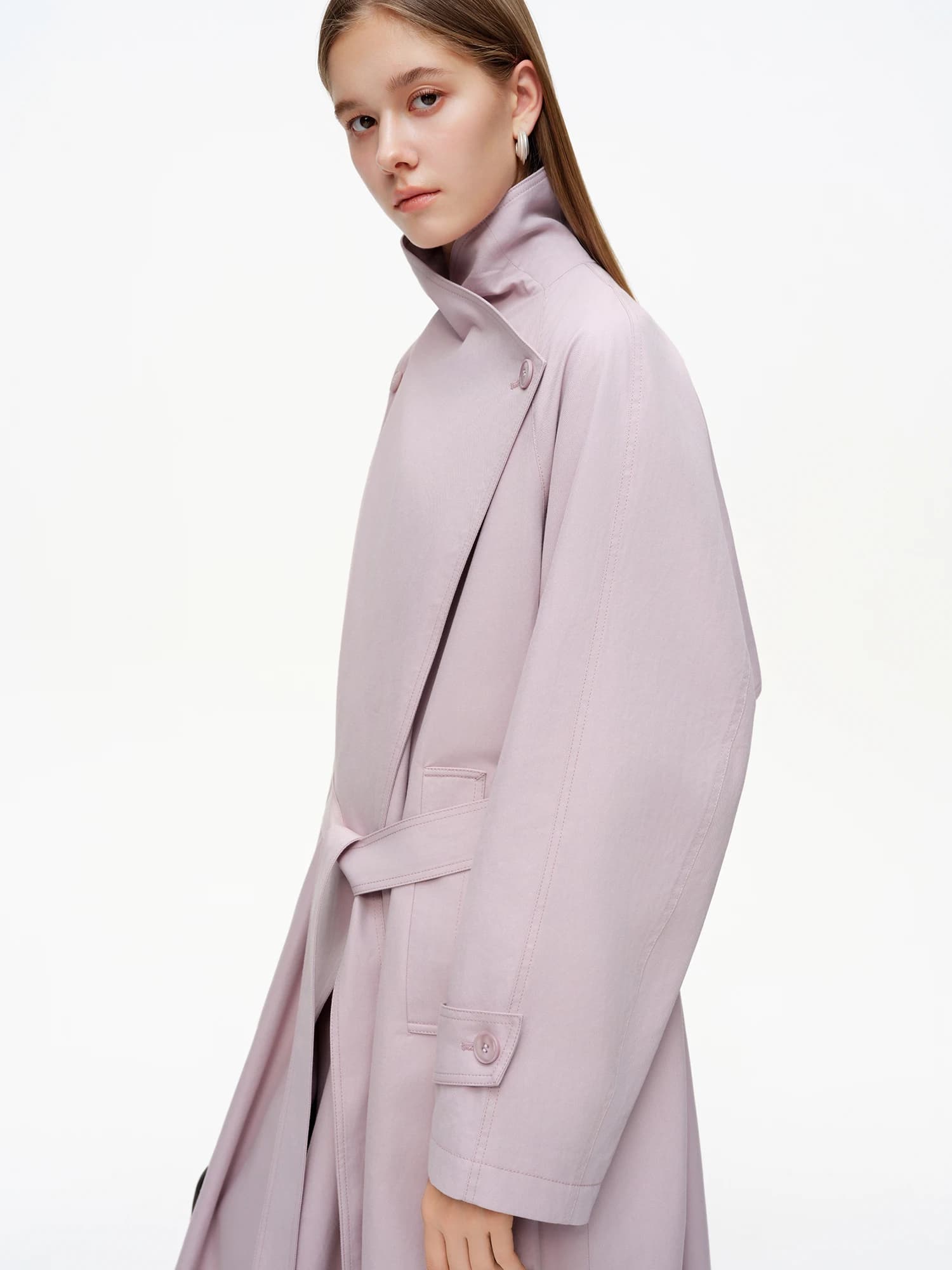 DUSHU – Trench-Coat de Style britannique pour femmes, coupe cintrée, mi-long, vêtements d'extérieur,