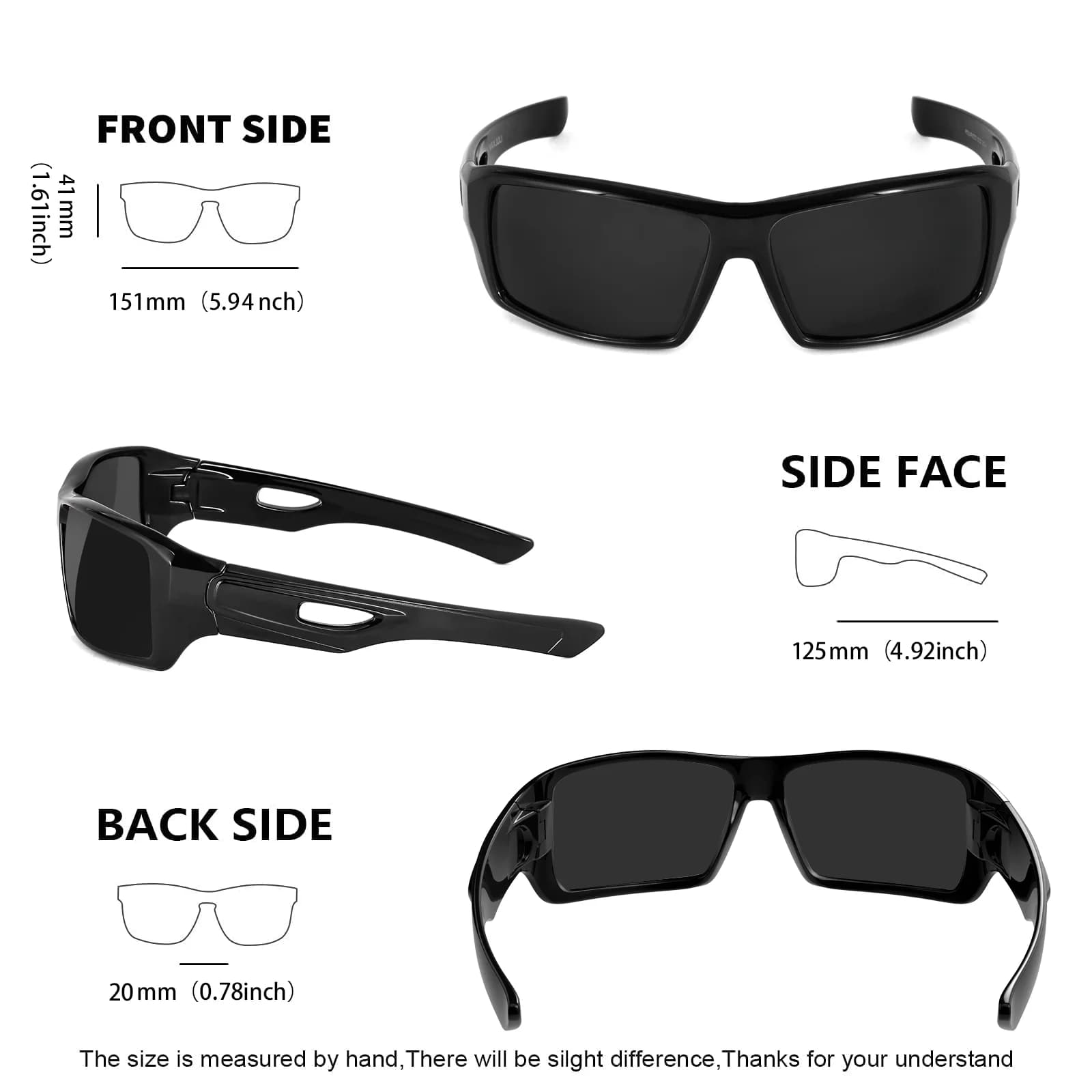Prévention Jcorde I-Lunettes de soleil polarisées rondes pour hommes et femmes, lunettes de sport po