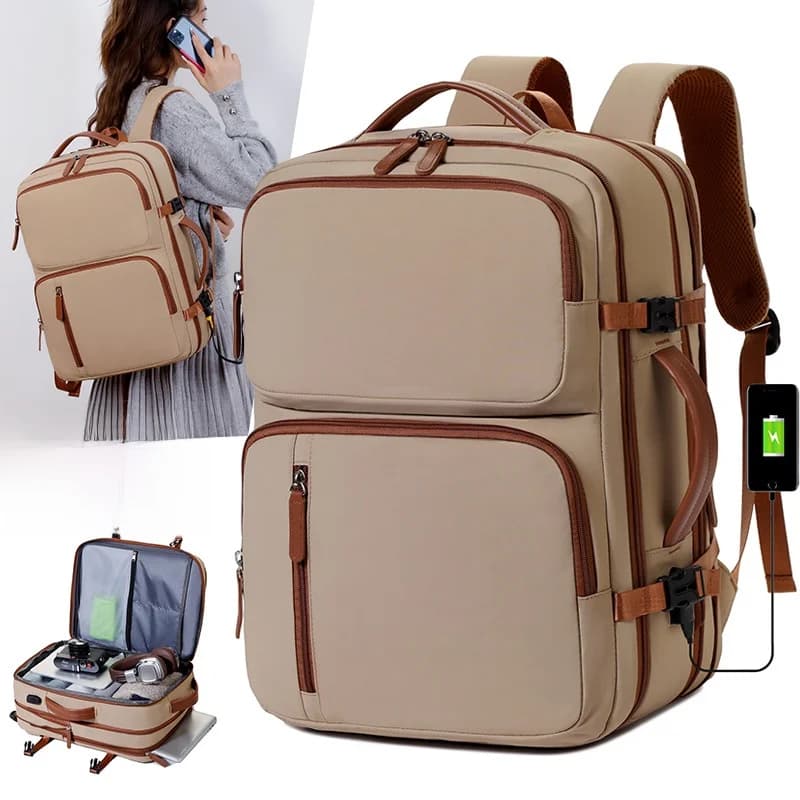 Sac à dos unisexe de grande capacité extensible, sac de voyage pour ordinateur portable, sac à bando