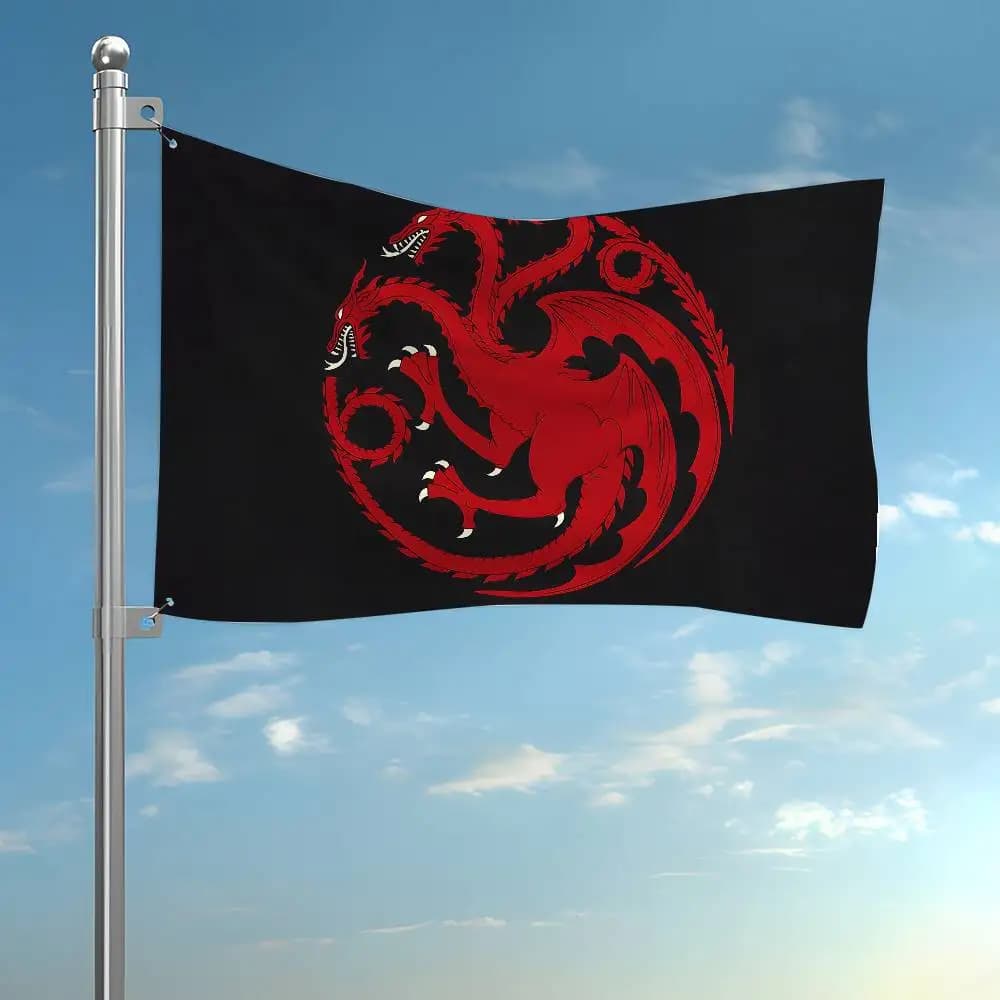 Maison Targaryen drapeau drapeaux personnalisés tenture murale tapisserie extérieure drapeau décorat