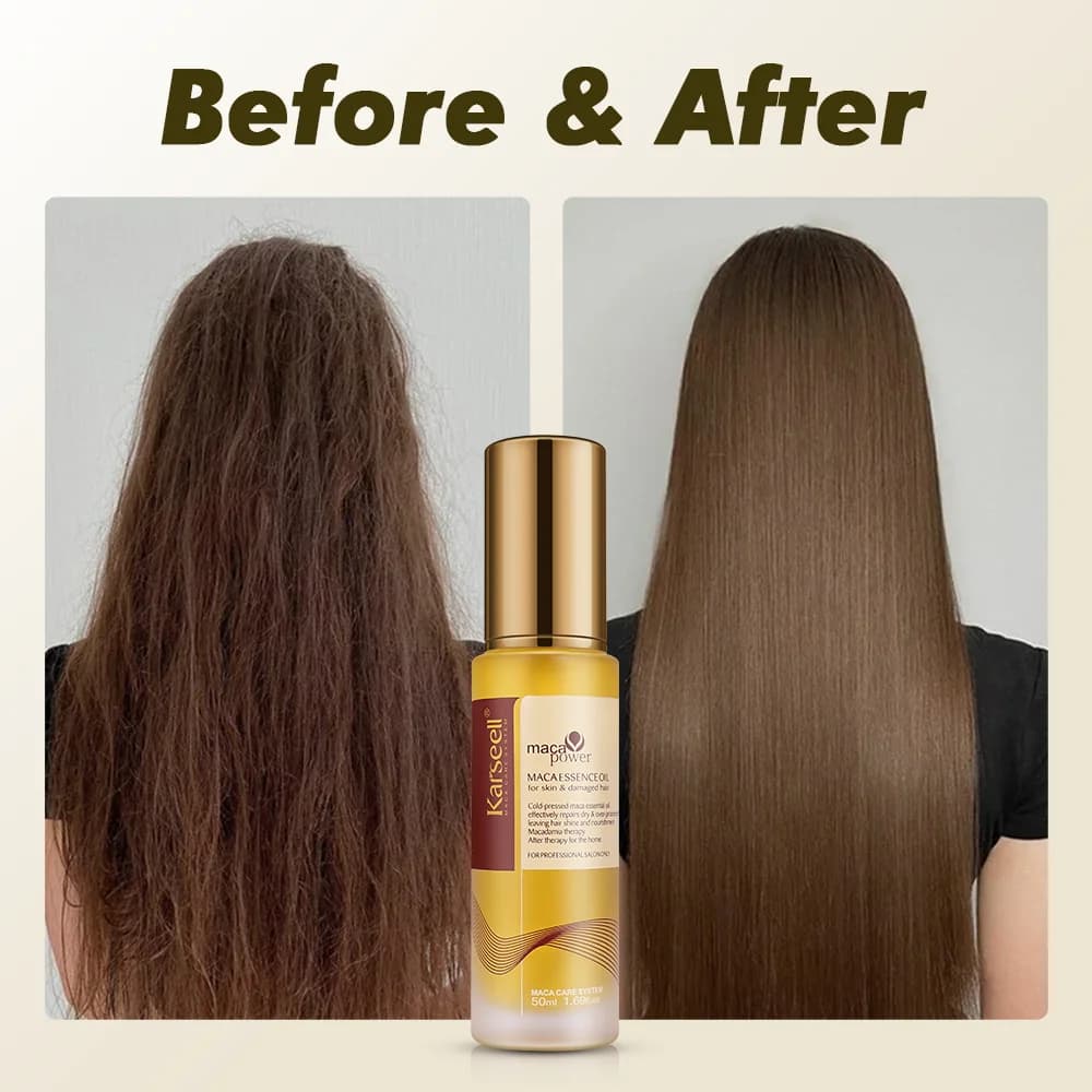 Karseell 1/2 pièces ensemble d'huile d'argan marocaine pour la guérison des cheveux pressé à froid h