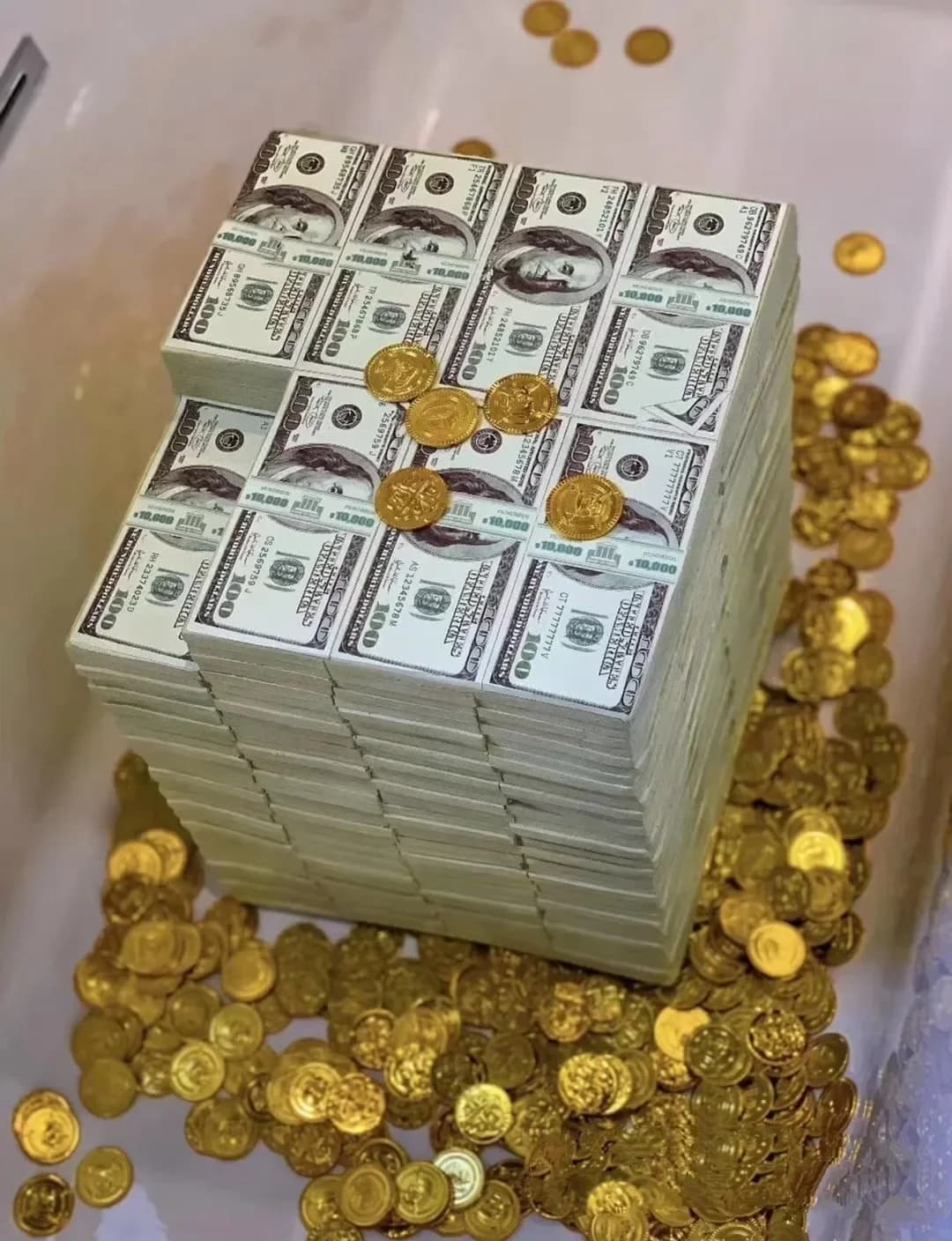 Creative US Dollar Bill - Tabouret en forme, nouveauté argent - Ottoman sur le thème pour la décorat
