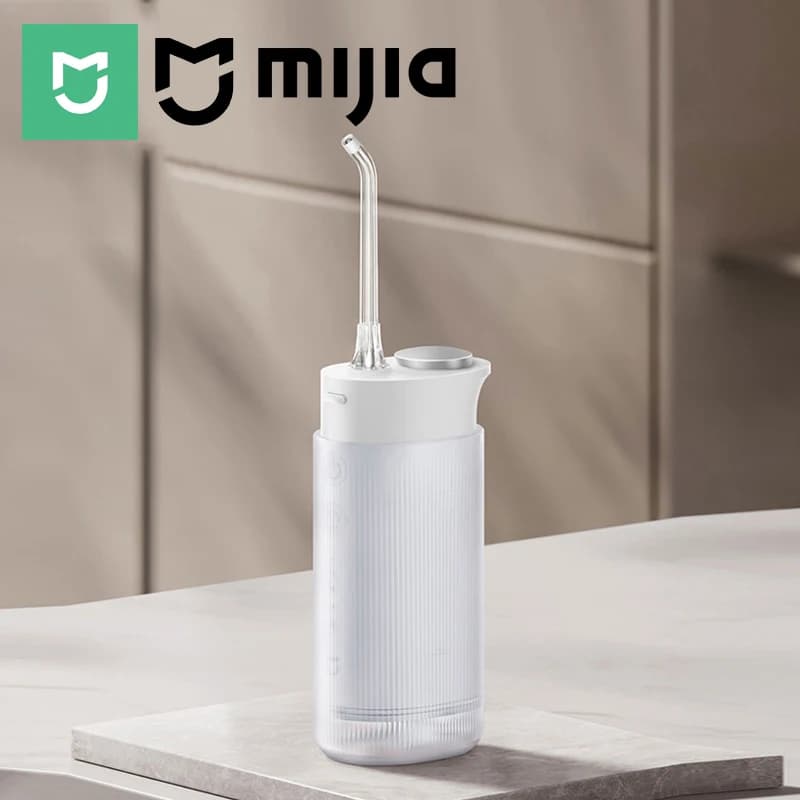 Hydropulseur MIJIA F400, irrigateur dentaire portable sans fil, 4 modes, réservoir d'eau de 200 ml, 