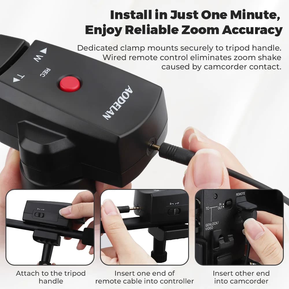 ZC-1 caméscope/caméra vidéo Zoom contrôleur Zoom/enregistrement vidéo télécommande avec câble 2.5mm 