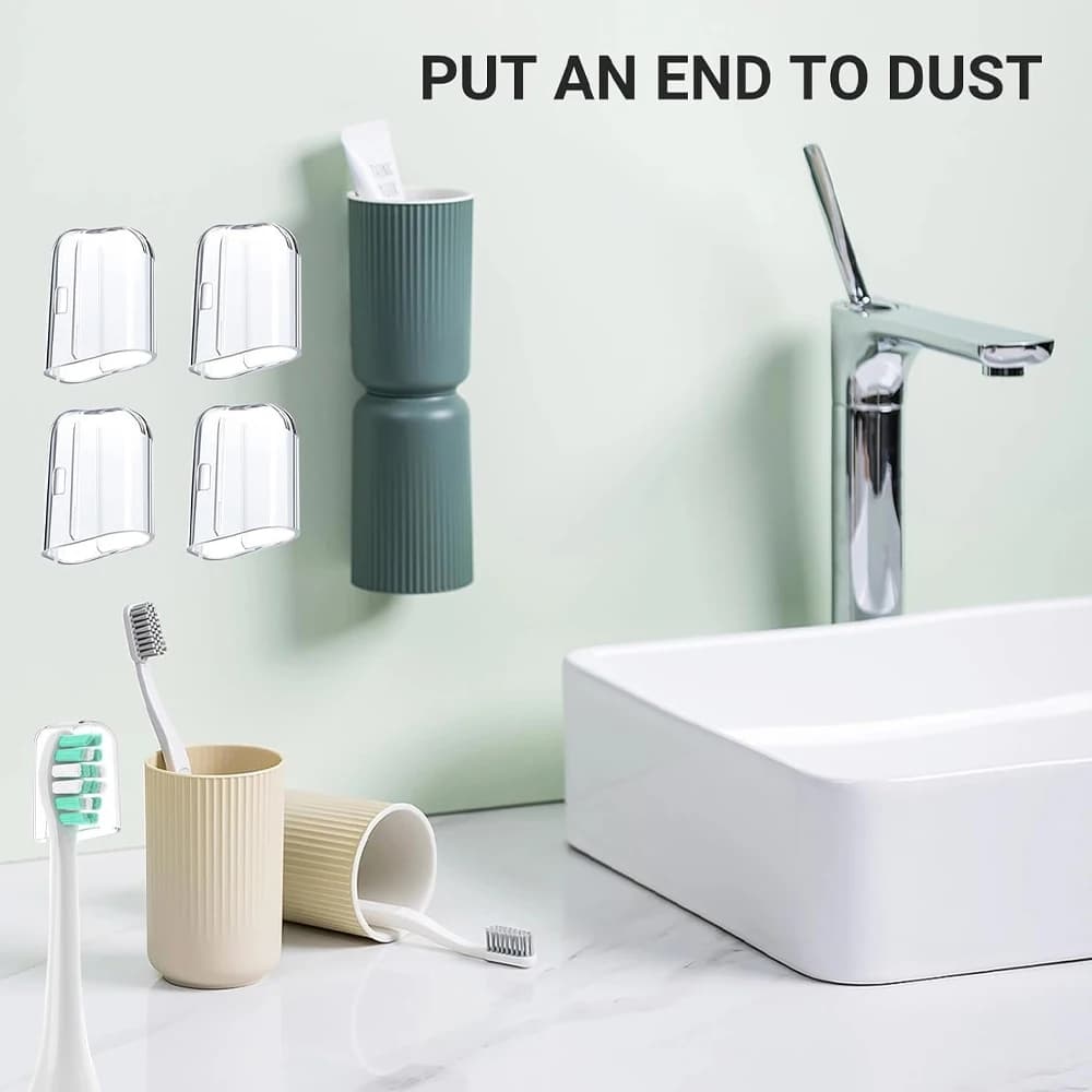 Couvre-têtes de brosse à dents réutilisables, 6 pièces, compatibles avec les têtes de brosse à dents