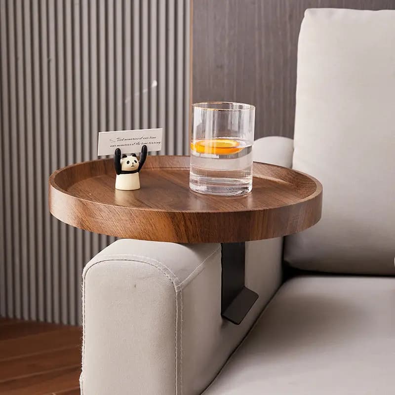 Plateau de canapé Table basse Mdf Mini Table d'appoint étanche résistant aux taches Table d'angle ca