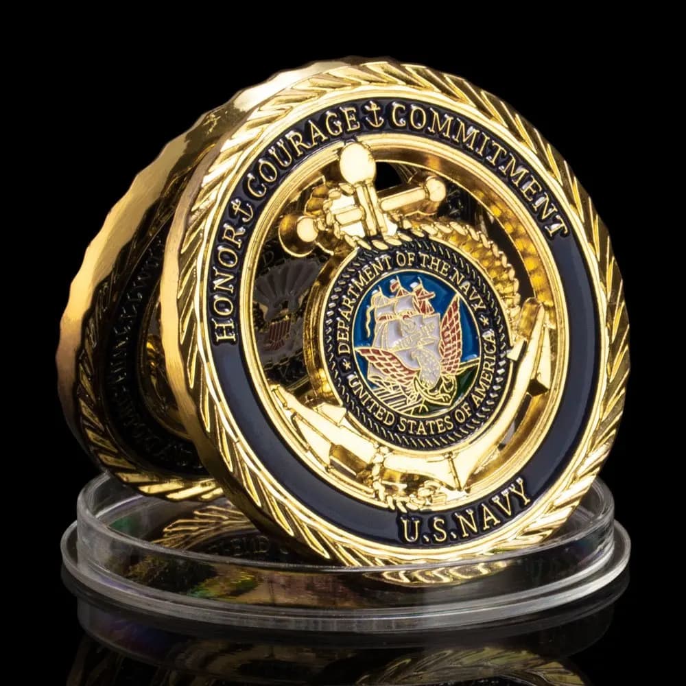 Pièce de défi de la marine des états-unis, pièces commémoratives USN, souvenirs et cadeaux du départ