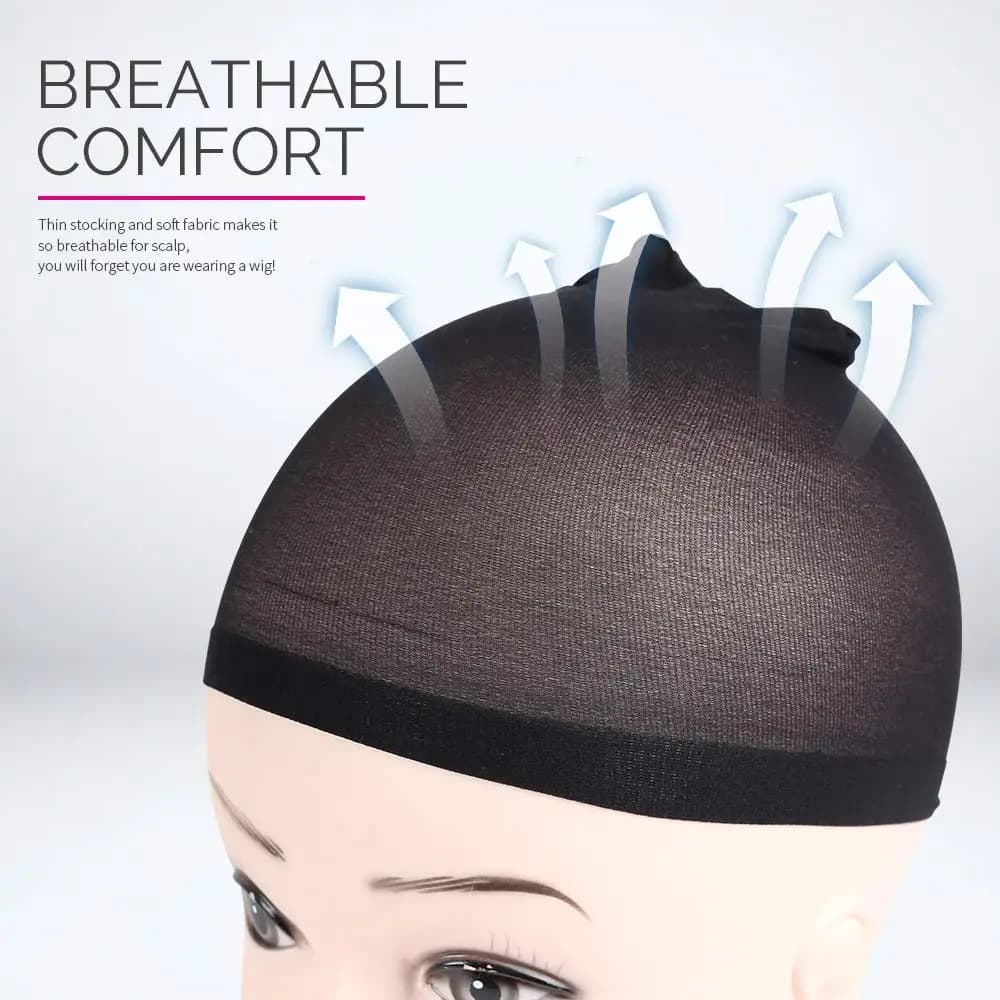40 pièces bonnet de perruque en nylon bas bonnet de perruque élastique noir, marron, marron clair