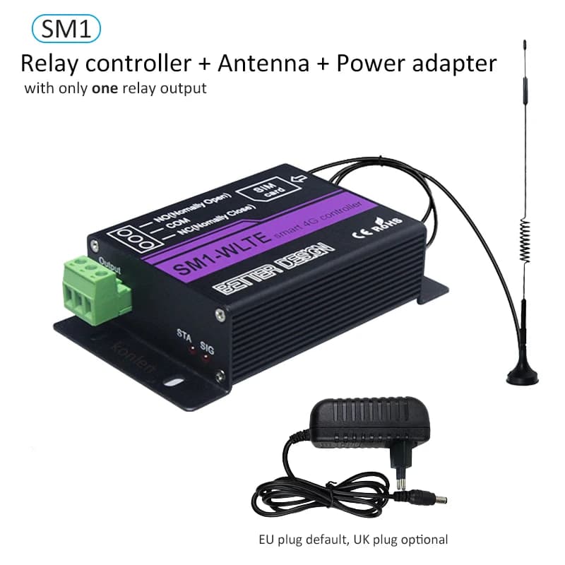 Contrôleur de relais GSM 4G SMS 4 canaux, commutateur d'alimentation intelligent à distance SM4 avec