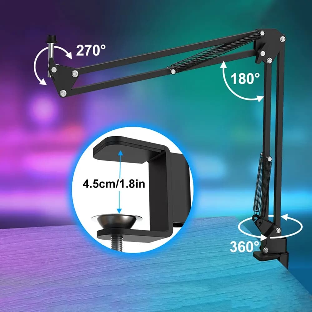 Haomuren-Kit de microphone professionnel à condensateur cardioïde, USB, pour studio, podcast, avec H