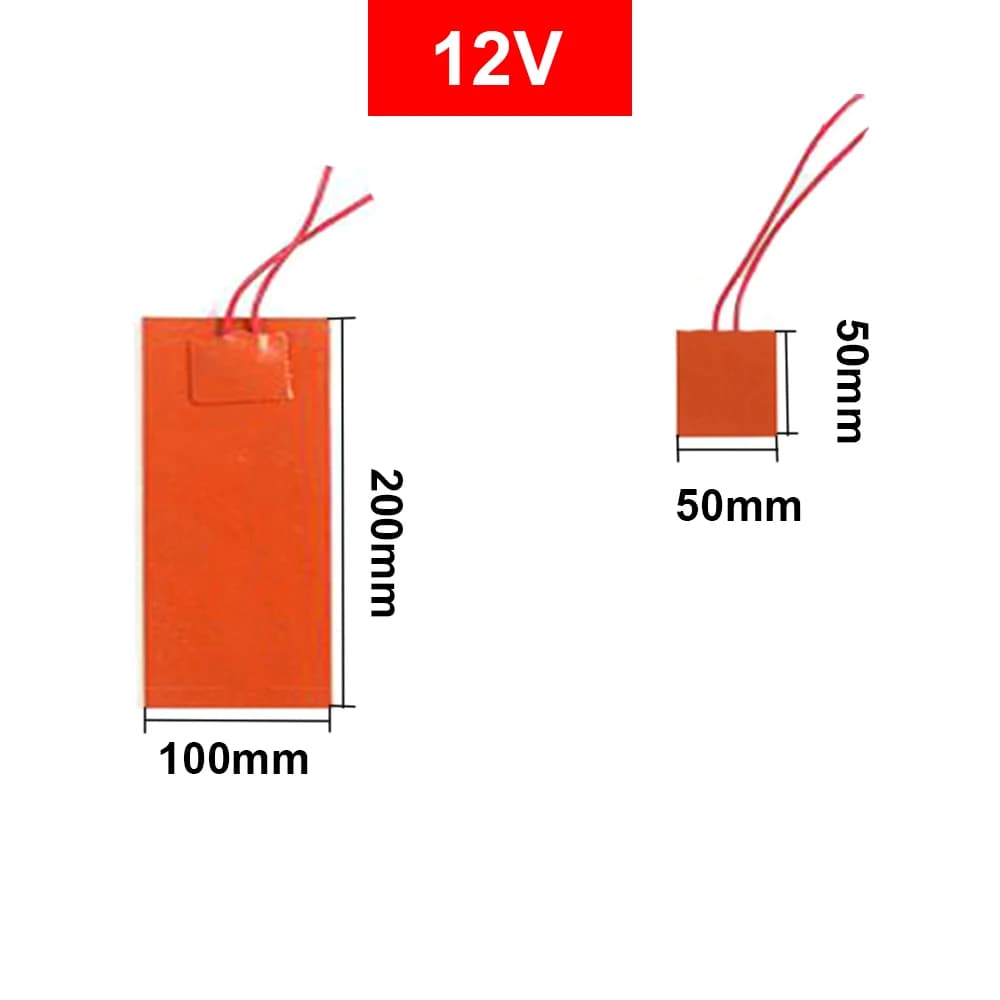 Coussin chauffant en caoutchouc de Silicone 12V 220V, bande chauffante plate, lit chauffant carré, F