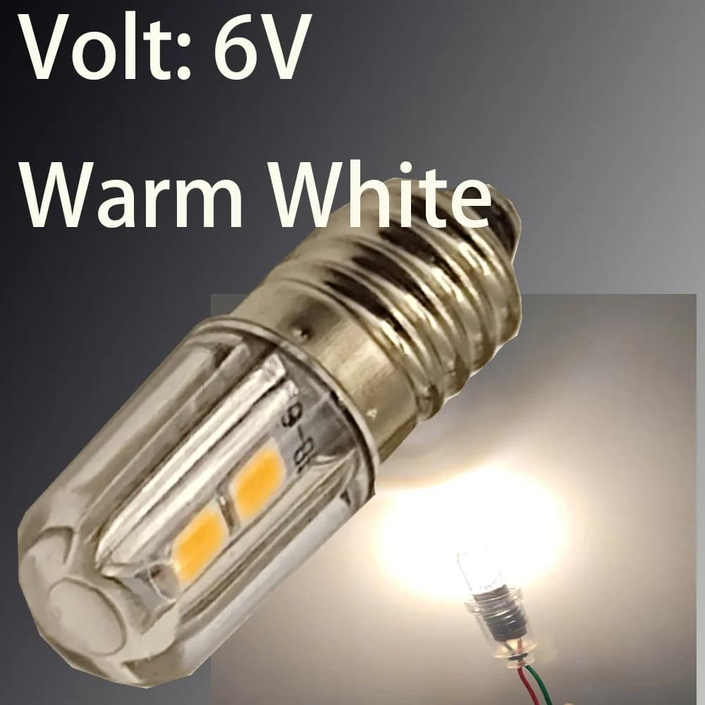 Ampoule LED E10 4SMD DC 3V 6V 12V E10 pour lampe de poche, torche de remplacement, lampe d'instrumen