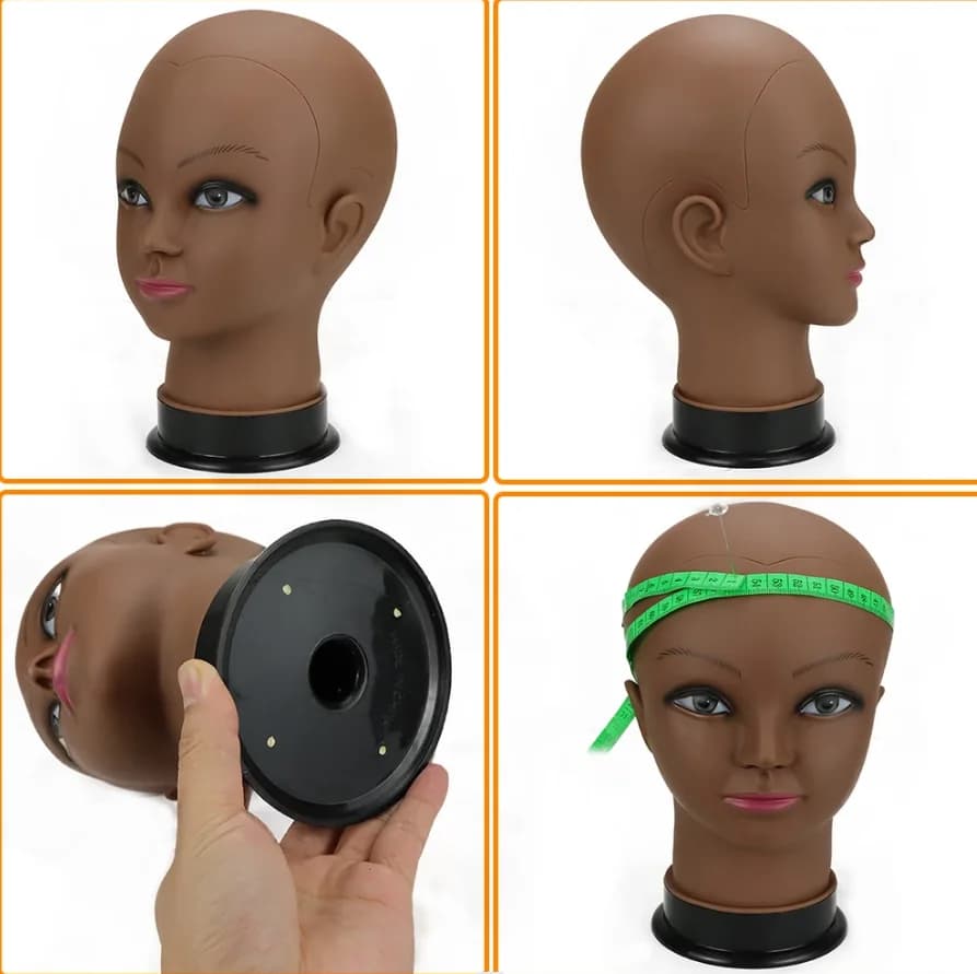 Tête de Mannequin Féminin Simnient sans Cheveux, pour Support de Perruque et Chapeau, Présentoir, Co