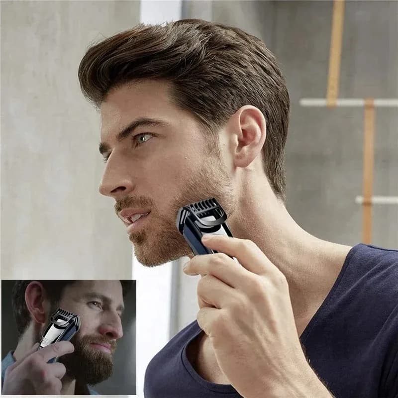 Kemei 632-Tondeuse à barbe réglable pour hommes, 0.5-10mm, aste, moustache, cheveux stubble, machine