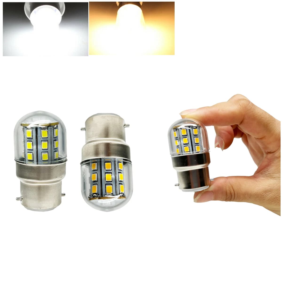 Mini ampoules LED B22 pour micro-ondes et réfrigérateur, lampe blanche froide et chaude, économie d'