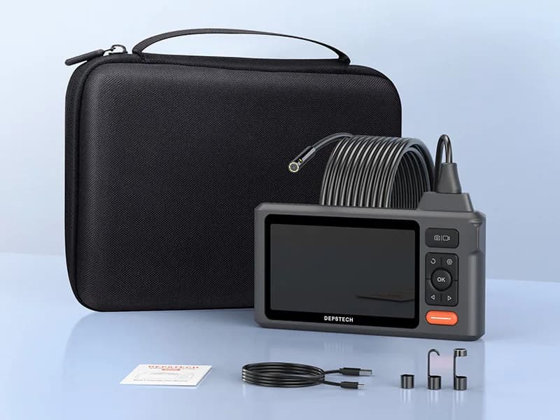 Caméra endoscopique DEPSTECH DS520-TL, écran IPS de 5 pouces, triple objectif 7,9 mm 1080P, 8 + 2 lu