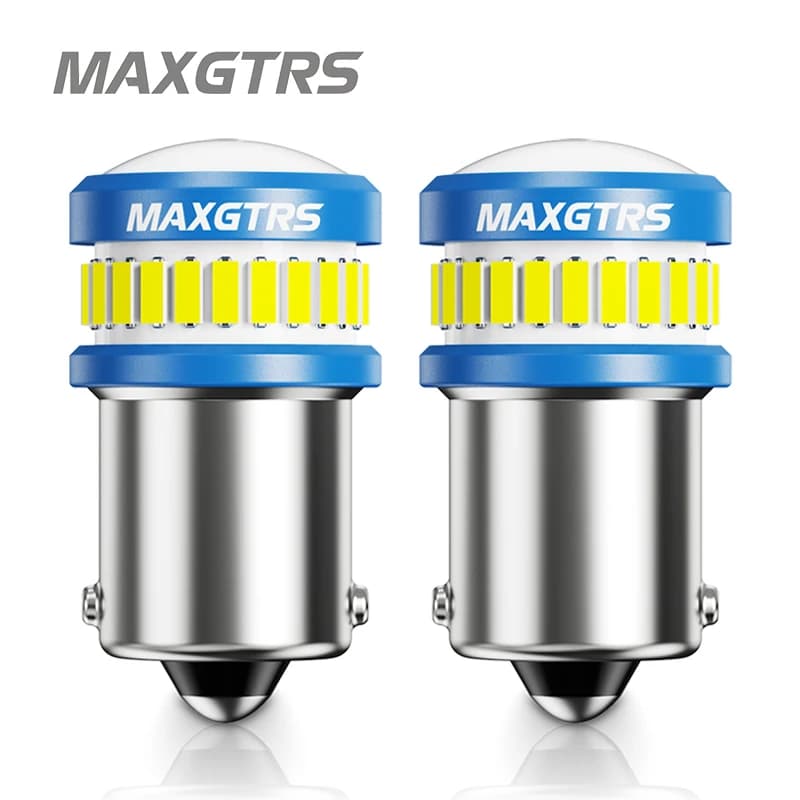 2x Ampoules LED P21W 1156 BA15S W21W T20 7440 3156 BAU15S pour clignotants de voiture, feux de frein