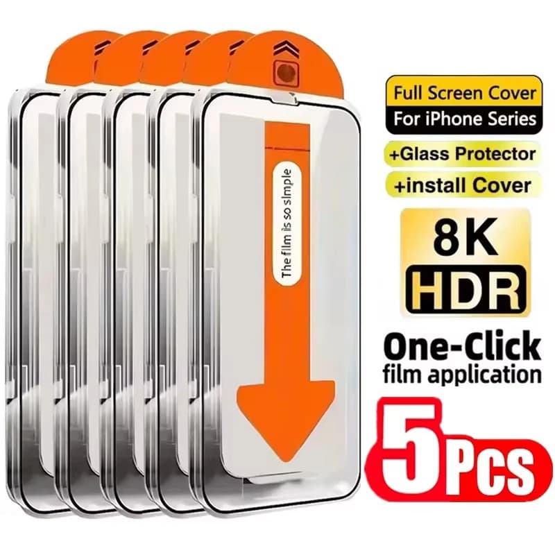 1-5 Pièces Protection d'écran en verre trempé anti-poussière à installation facile pour iPhone 17 Pr