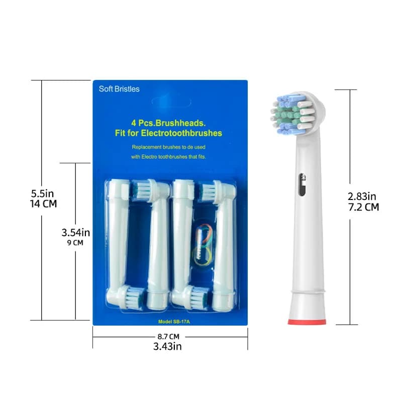 Têtes de brosse à dents électrique de rechange pour livres de base oraux B, buse à poils D100, D25, 