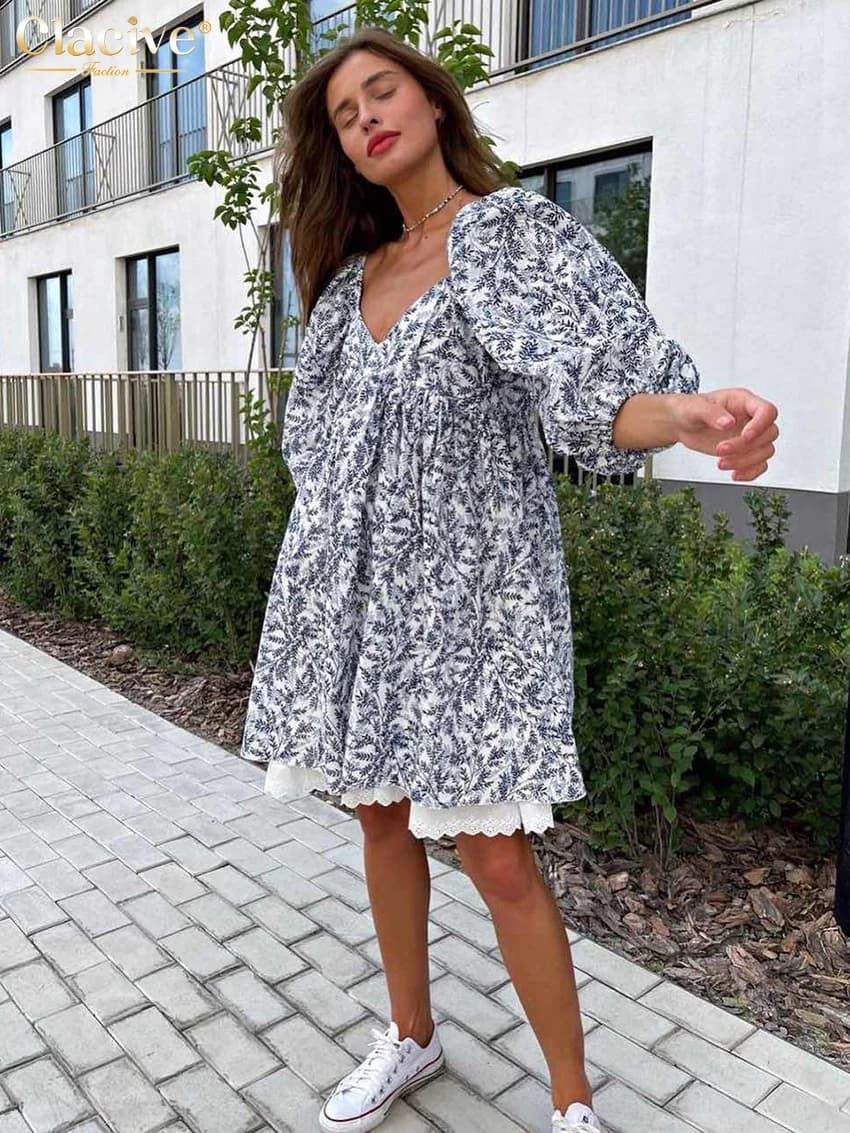 ClacMarkets-Mini robe patchwork à manches courtes et col en V pour femmes, robes de bureau élégantes