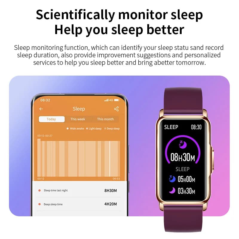 LIGE nouvelle mode montre intelligente dames Message pousser pression artérielle bricolage cadran pe