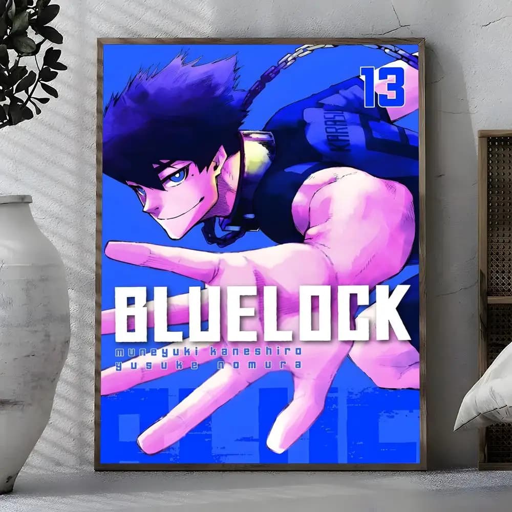 Affiche autocollante en papier imperméable, décoration murale pour café, Bar, salle, Anime B-Blue Lo