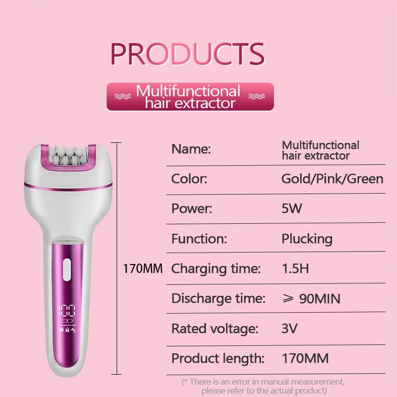 Épilateur électrique 3 en 1 Rechargeable pour femmes, pour le visage et le corps, épilation féminine