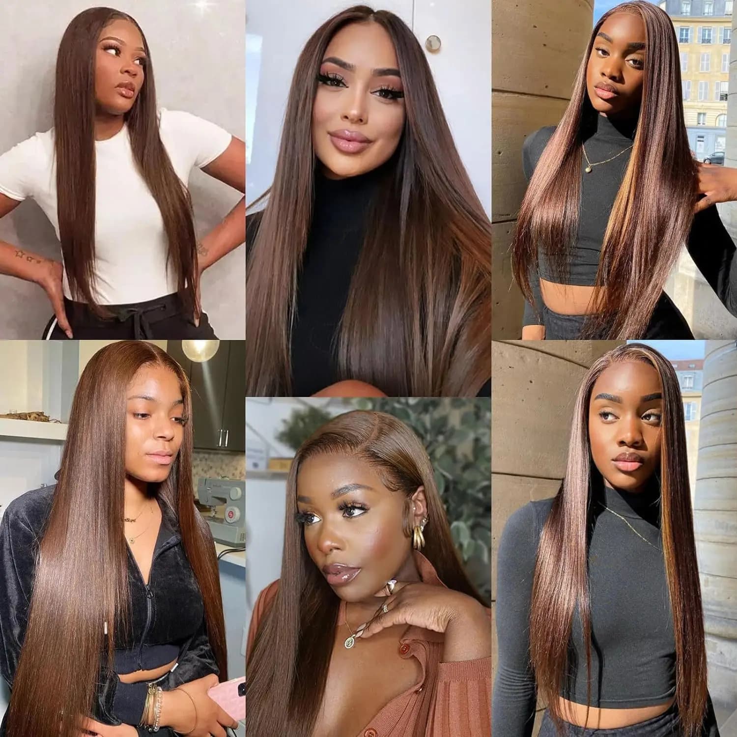 13x4 chocolat brun dentelle avant perruques cheveux humains pour les femmes 13x6 Hd droite dentelle 