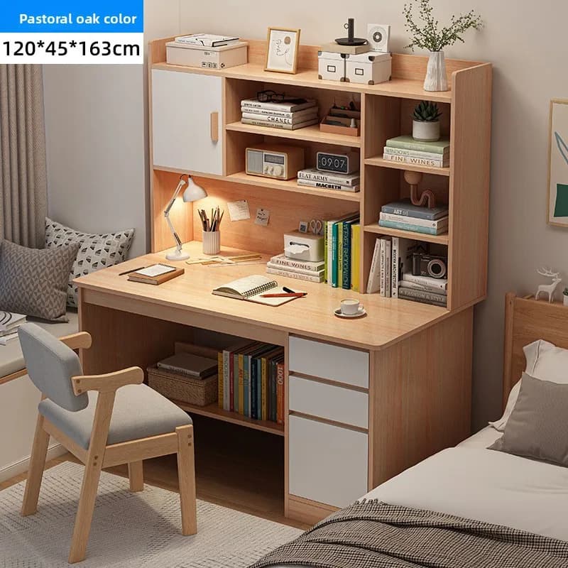 Bureau durable et moderne pour la maison, avec étagère intégrée, idéal pour la chambre d'étudiant, p