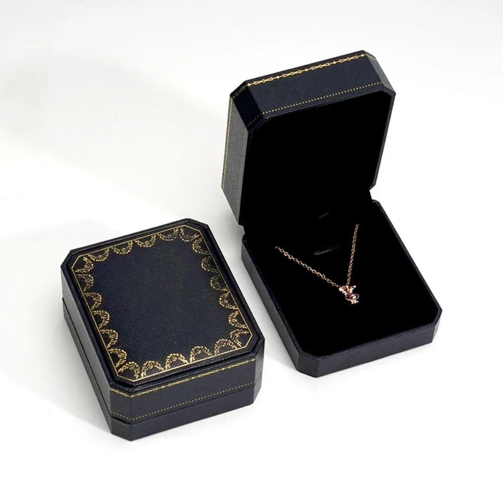 Boîte à bijoux élégante, boîte de présentation pour colliers et pendentifs, organisateur de bijoux r