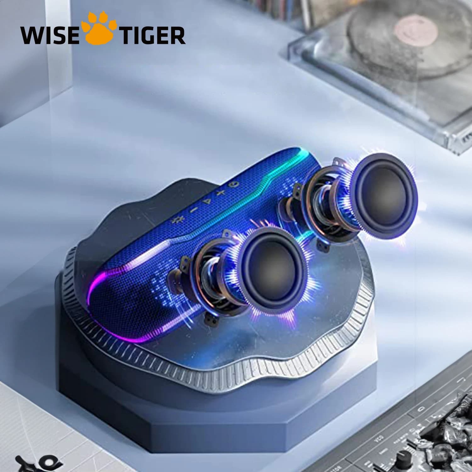 WISETIGER-Haut-parleur Bluetooth F10C, 25W, étanche IPX7, boîtier de son sans fil portable extérieur