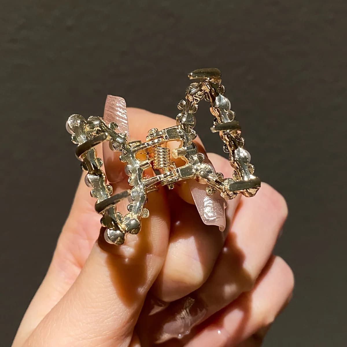 Modèle féminin 8 pièces, exquis et magnifique, Imitation de perles et de diamants incrustés, petite 
