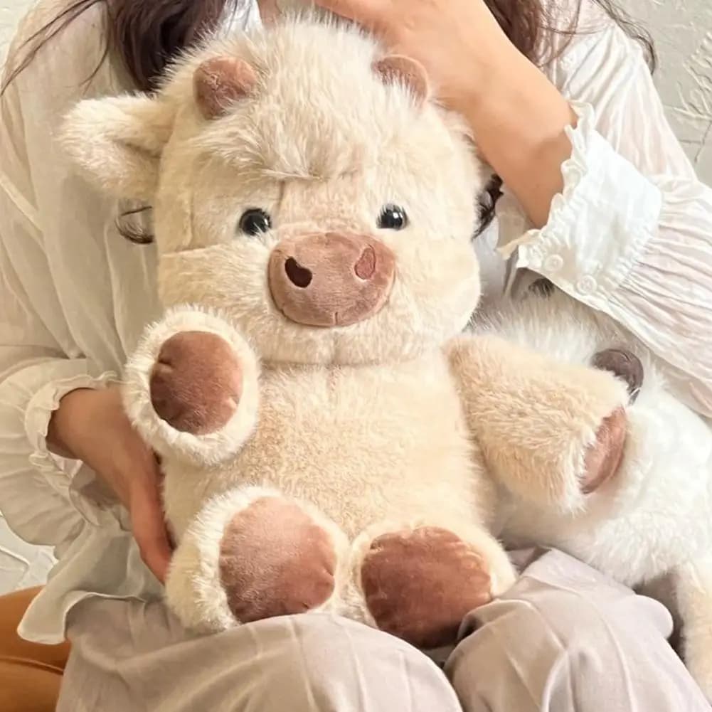 Peluche cochon de veau doux, jouet en peluche animé mignon, oreiller créatif en peluche cochon de co