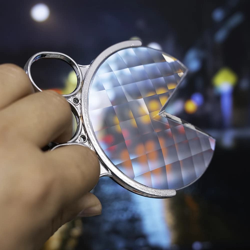Kaléidoscope en verre portatif de 90mm, prisme pour photographie, flou au sol, effets spéciaux, filt