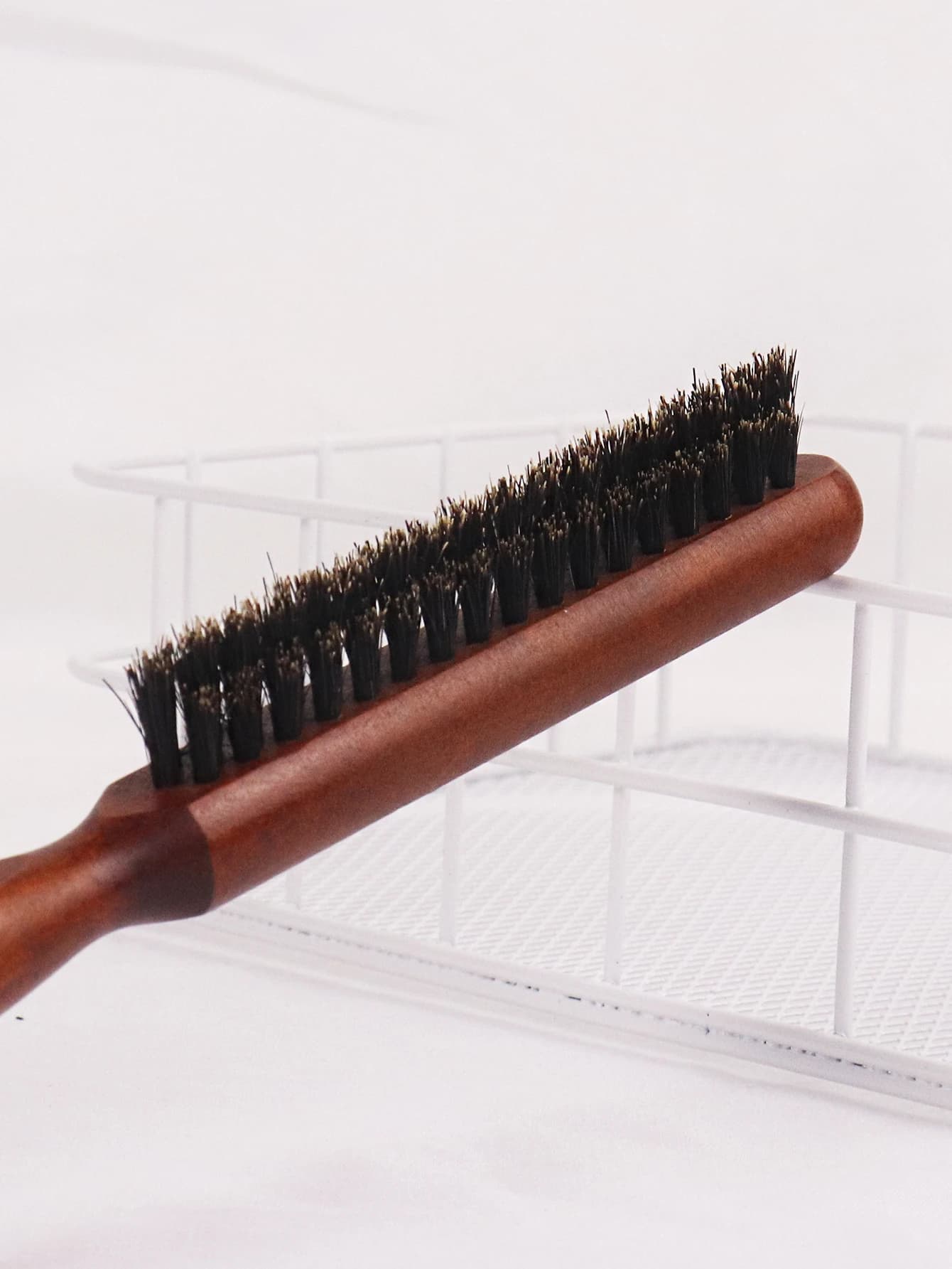 Peigne professionnel à ligne fine, brosse à cheveux à déchirer le dos, manche en bois moelleux, peig