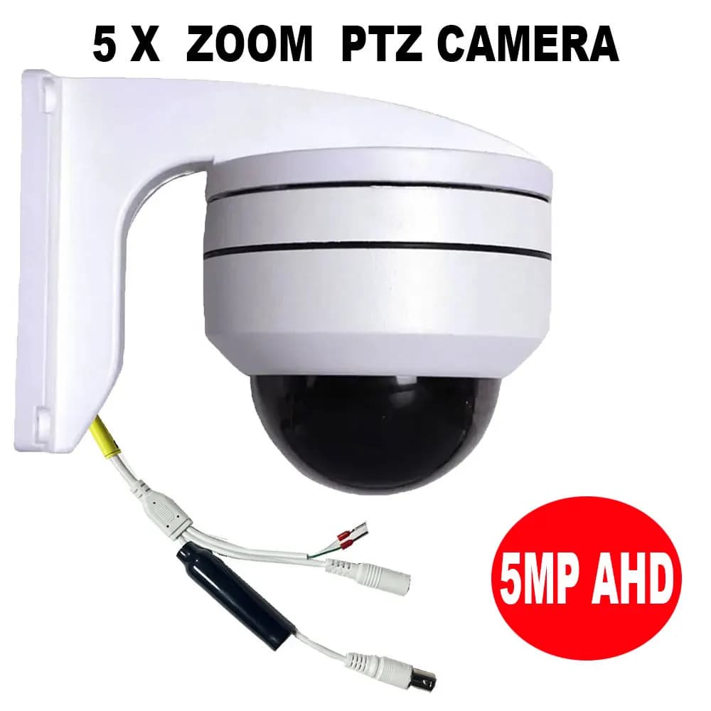    Caméra PTZ HD AHD 5MP, objectif 2,7-13,5 mm, caméra de sécurité dôme à zoom optique 5X, vision n