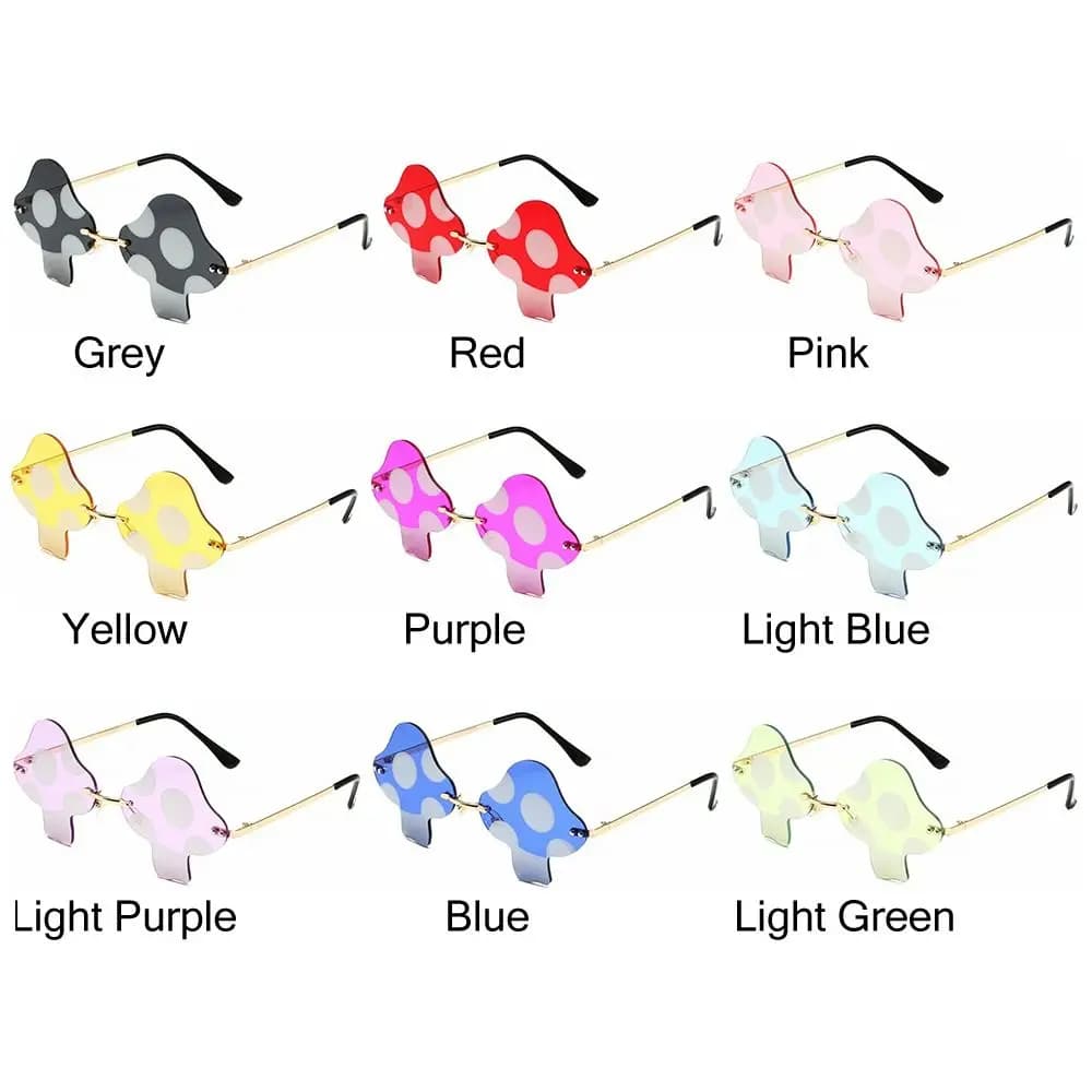 Lunettes de soleil sans monture irrégulières pour femmes, lunettes de soleil carillon drôles, forme 