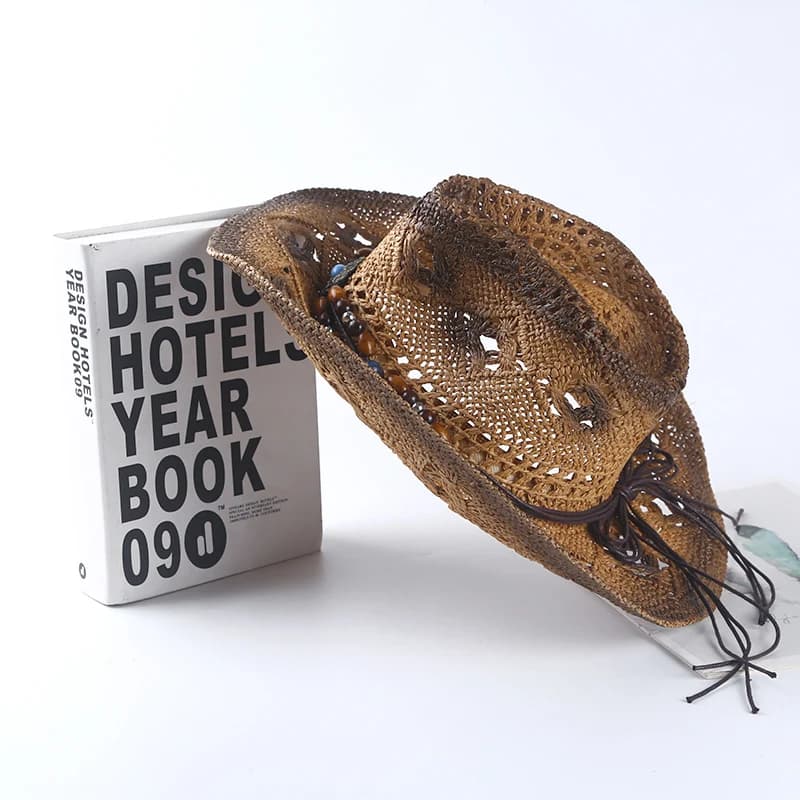 Chapeau de paille Cirboy rétro espagnol pour hommes et femmes, chapeaux de plage, ombrage de voyage,