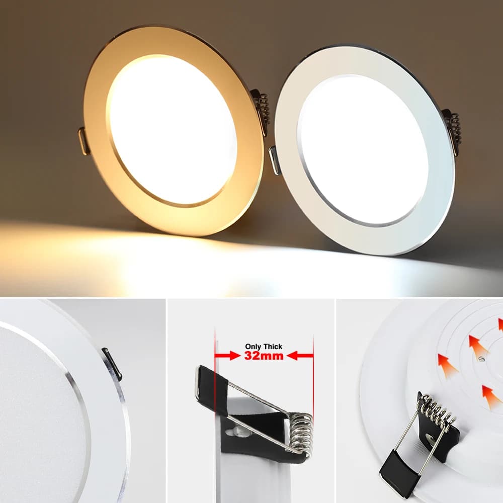 10 pièces/lot LED Downlight 220V encastré rond plafond Dowm lumière chambre salon intérieur pour la 